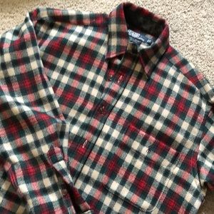 Polo button down plaid shirt